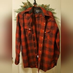Men's Pendleton Wool Canyon Long Sleeve Button Plaid Shirt